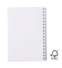 Cahier publicitaire Desk-Mate® FSC A6 à spirale avec couverture polypropylène