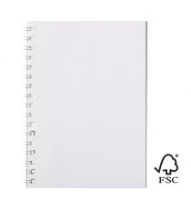 Cahier publicitaire Desk-Mate® FSC A6 à spirale avec couverture polypropylène