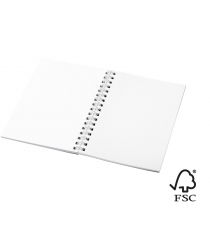 Cahier publicitaire Desk-Mate® FSC A6 à spirale avec couverture polypropylène