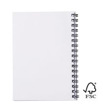 Cahier publicitaire Desk-Mate® FSC A6 à spirale avec couverture polypropylène