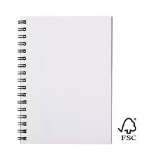 Cahier publicitaire Desk-Mate® FSC A6 à spirale avec couverture polypropylène