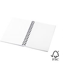 Cahier publicitaire Desk-Mate® FSC A6 à spirale avec couverture polypropylène