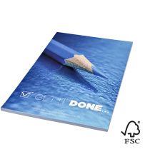 Bloc-notes publicitaire Desk-mate® FSC A5 avec couverture