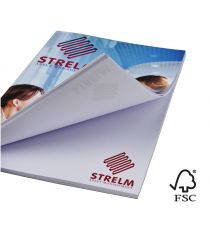 Bloc-notes publicitaire Desk-mate® FSC A5 avec couverture