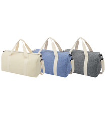 Sac publicitaire de voyage Pheebs en polyester et coton recyclé de 210 g/m²