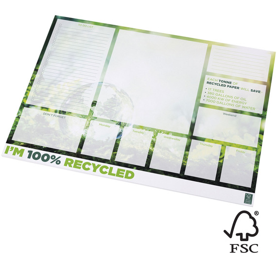 Bloc-notes publicitaire Desk-mate® A2 recyclé FSC