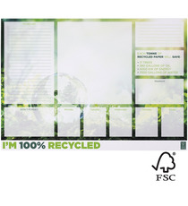 Bloc-notes publicitaire Desk-mate® A2 recyclé FSC