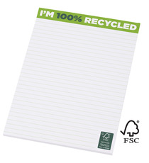 Bloc-notes publicitaire Desk-mate® A5 recyclé FSC