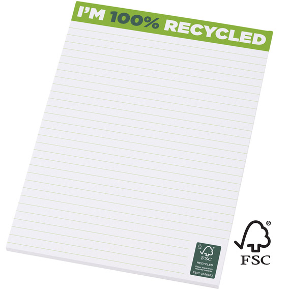 Bloc-notes publicitaire Desk-mate® A5 recyclé FSC