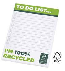 Bloc-notes publicitaire Desk-mate® A6 recyclé FSC