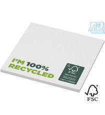 Post-its publicitaires recyclées 75 x 75 mm Sticky-Mate® FSC