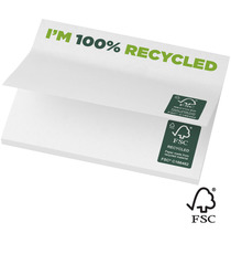 Post-its publicitaires recyclées 100 x 75 mm Sticky-Mate® FSC