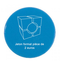 Jeton caddie publicitaire 2 euros