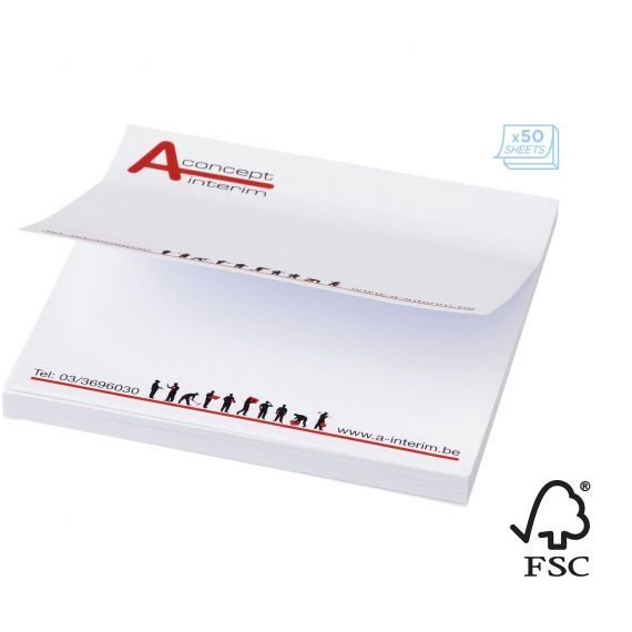 Post-its publicitaire Sticky-Mate® 75x 75 mm fabriquation Europe
