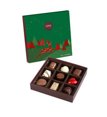 Coffret de pralines publicitaire Noël