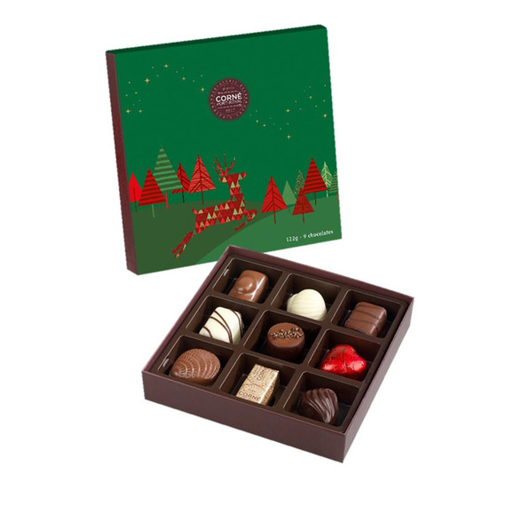 Coffret de pralines publicitaire Noël