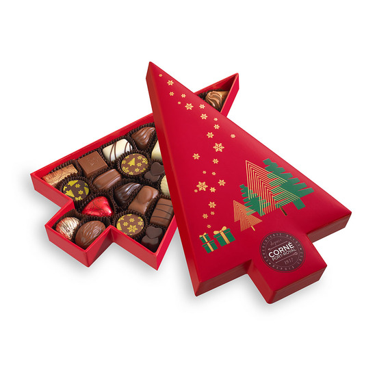 Boite de chocolat personnalisable sapin de Noël