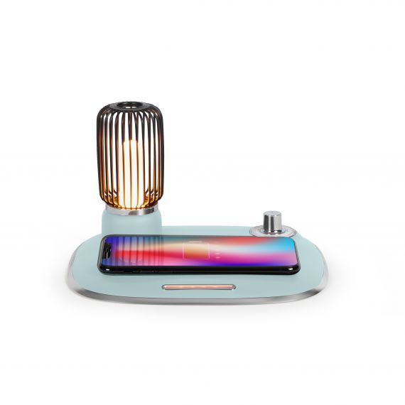 Lampe publicitaire de chevet chargeur induction