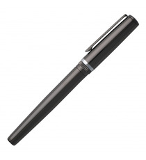 Stylo publicitaire roller Gear Metal Dark Chrome