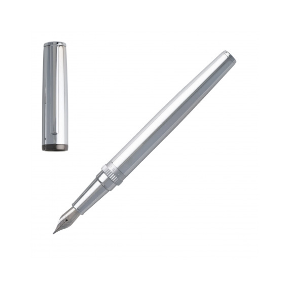 Stylo publicitaire plume Gear Metal Chrome