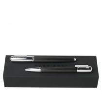 Parure publicitaire Pure Black stylo bille & stylo roller