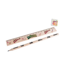 Set de bureau règle stylo et gomme fabriqués en France