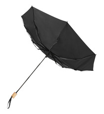 Parapluie publicitaire 21" pliable windproof en PET recyclé Birgit