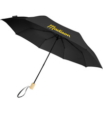 Parapluie publicitaire 21" pliable windproof en PET recyclé Birgit
