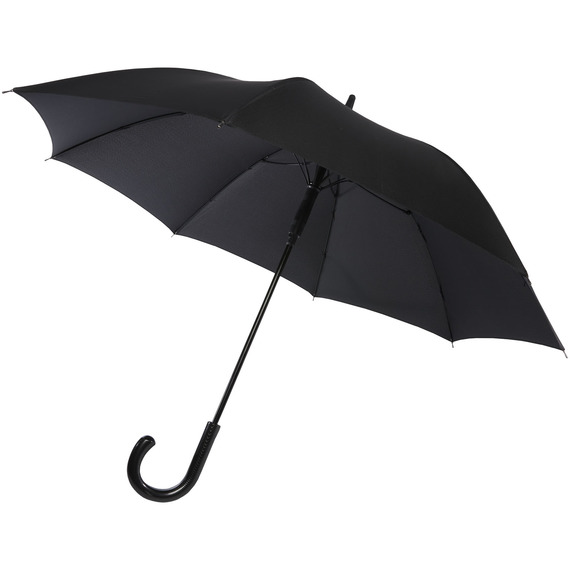 Parapluie publicitaire Fontana de 23" à ouverture automatique avec aspect carbone et poignée courbe