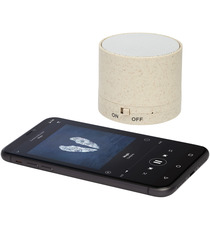 Haut-parleur publicitaire Bluetooth® Kikai en paille de blé