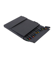 Crayon couleur personnalisé noir en étui de 12 de 8.7 cm