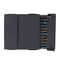 Crayon couleur personnalisé noir en étui de 12 de 8.7 cm