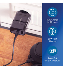 Chargeur publicitaire Mural Philips USB 30W Ultra Rapide
