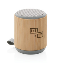 Enceinte publicitaire sans fil 3W en bambou et tissu