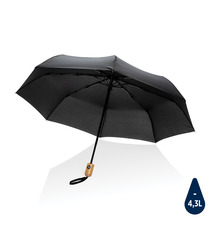 Parapluie publicitaire 21" automatique rPET 190T et bambou Impact AWARE™