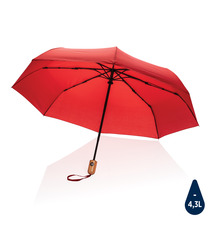 Parapluie publicitaire 21" automatique rPET 190T et bambou Impact AWARE™