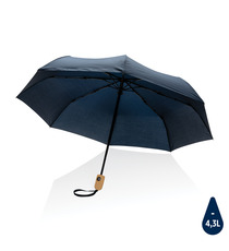 Parapluie publicitaire 21" automatique rPET 190T et bambou Impact AWARE™