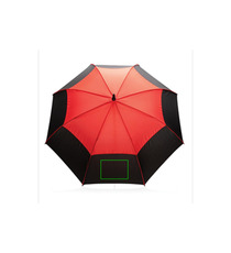 Parapluie publicitaire tempête 27" en rPET ouverture auto Impact AWARE™