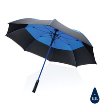 Parapluie publicitaire tempête 27" en rPET ouverture auto Impact AWARE™