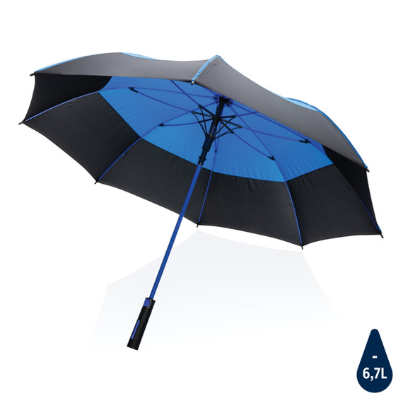 Parapluie publicitaire tempête 27" en rPET ouverture auto Impact AWARE™