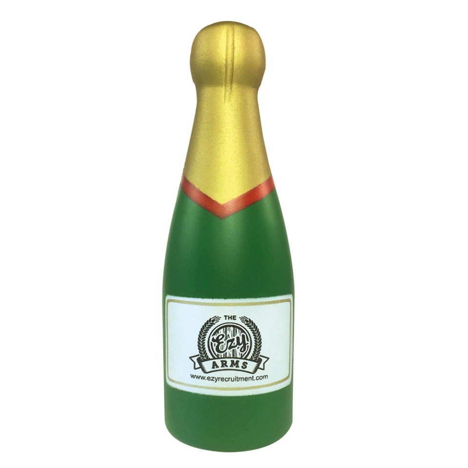 Bouteille de champagne anti-stress publicitaire personnalisée