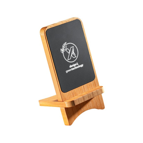 Support publicitaire smartphone pliable en fibre de bambou