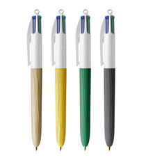 Stylo 4 couleurs publicitaire BIC® Wood Style