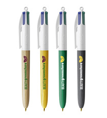 Stylo 4 couleurs publicitaire BIC® Wood Style