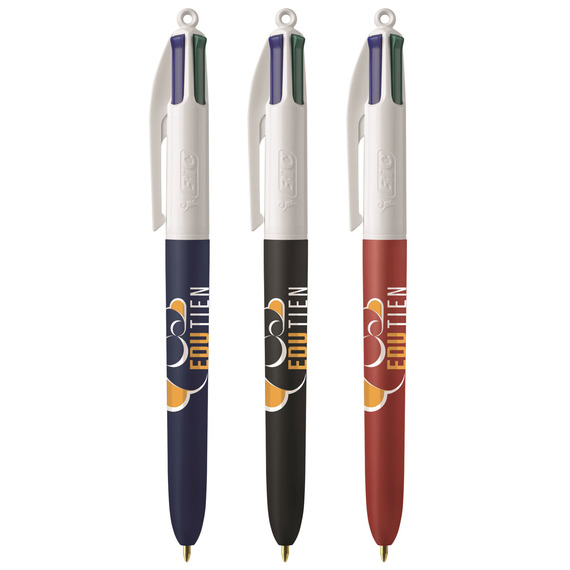 Stylo 4 couleurs publicitaire BIC® Colours Soft touch