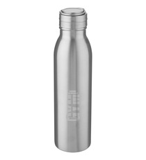 Bouteille publicitaire de sport Harper 700 ml en acier inoxydable avec boucle métallique