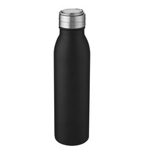 Bouteille publicitaire de sport Harper 700 ml en acier inoxydable avec boucle métallique