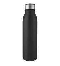 Bouteille publicitaire de sport Harper 700 ml en acier inoxydable avec boucle métallique