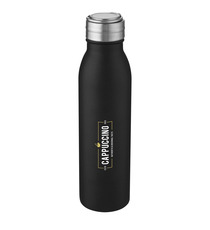 Bouteille publicitaire de sport Harper 700 ml en acier inoxydable avec boucle métallique