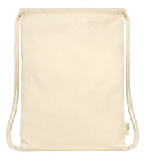 Sac publicitaire à dos avec cordon en coton organique Orissa 140 g/m² GOTS